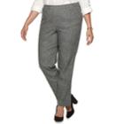 Plus Size Briggs Millennium Tweed Mid-rise Pants, Women's, Size: 16 W, Grey (charcoal)