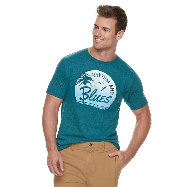 Men's Sonoma Goods For Life™ Music Graphic Tee, Size: Xl, Turquoise/blue (turq/aqua)
