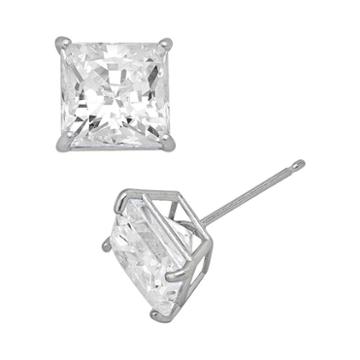 Renaissance Collection 10k White Gold 3-ct. T.w. Stud Earrings - Made With Swarovski Zirconia, Women's