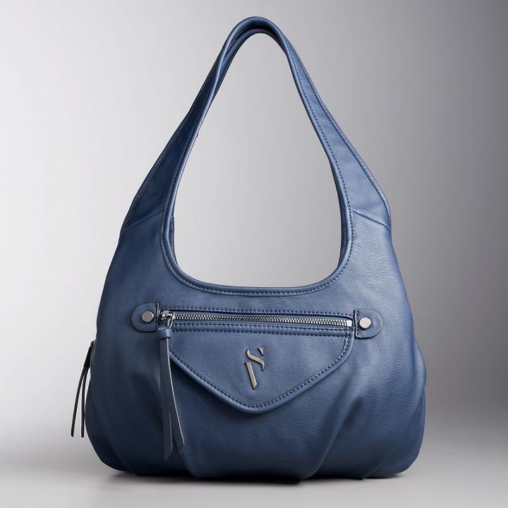 Simply Vera Vera Wang Sidekick Satchel, Women's, Blue (navy)