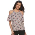 Women's Apt. 9&reg; Keyhole Cold-shoulder Tank, Size: Xl, Grey