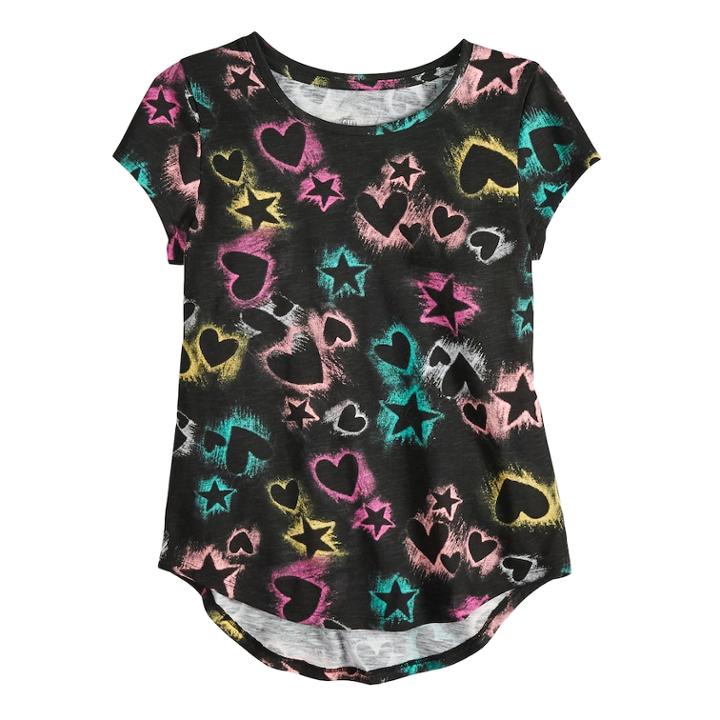 Girls 7-16 & Plus Size So&reg; Core Tee, Size: 18 1/2, Black