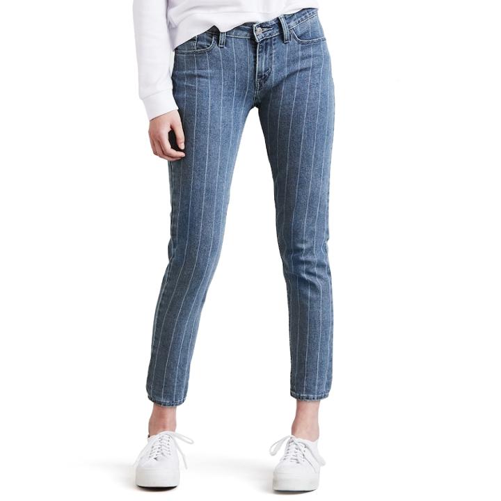 Women's Levi's 535 Mid-rise Super Skinny Ankle Jeans, Size: 31(us 12)m, Med Blue