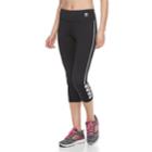 Women's Fila Sport&reg; Reflective Crisscross Capri Leggings, Size: Medium, Black