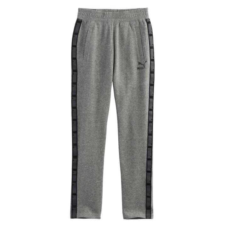 Boys 4-7 Puma Tapered Puma Logo Pants, Size: 7, Grey (charcoal)