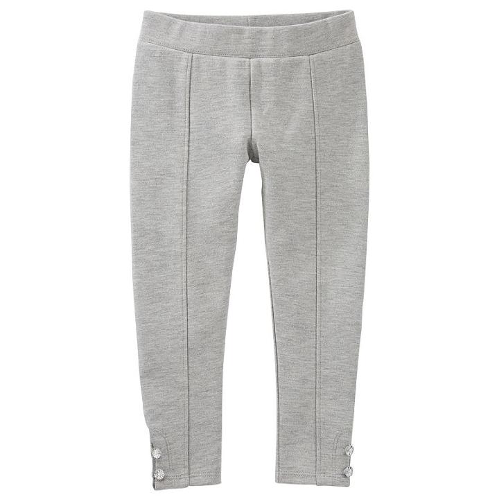 Girls 4-8 Oshkosh B'gosh&reg; Ponte Skinny Leggings, Girl's, Size: 4, Light Grey