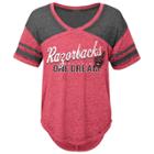 Juniors' Arkansas Razorbacks Football Tee, Women's, Size: Medium, Red