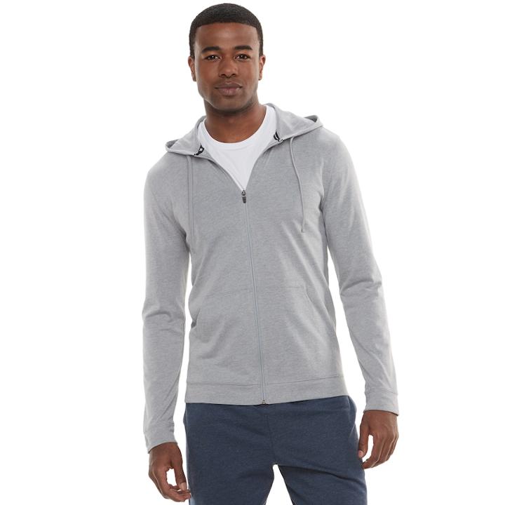 Men's Tek Gear&reg; Ultra Soft Jersey Hoodie, Size: Large, Light Grey