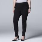 Plus Size Simply Vera Vera Wang Pull-on Skinny Pants, Women's, Size: 1x Short, Black