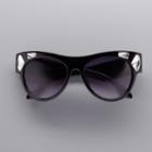 Women's Simply Vera Vera Wang Hollie Rhinestone Cat Eye Sunglasses, Black