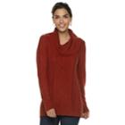 Women's Napa Valley Cable-knit Cowlneck Sweater, Size: Large, Gold