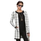 Women's Elle&trade; Long Cardigan Jacket, Size: Xs, White