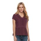 Women's Sonoma Goods For Life&trade; Ricrac Peplum Tee, Size: Xl, Med Purple