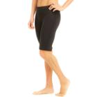 Women's Marika Chrissy Performance Curvy Bermuda Shorts, Size: Medium, Black