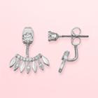 Lc Lauren Conrad Front-back Earrings, Women's, Silver Tone