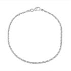 Primrose Sterling Silver Twisted Sparkle Chain Bracelet, Women's, Size: 7, Grey