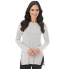 Women's Apt. 9&reg; Vented Crewneck Sweater, Size: Large, Light Grey