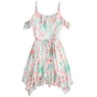 Disney Princess Girls 7-16 Cold Shoulder Sharkbite Ruffled Dress, Size: Medium, Multi