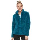 Women's Fila Sport&reg; Sherpa Fleece Zip-up Jacket, Size: Medium, Dark Blue