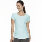 Women's Gaiam Energy Yoga Tee, Size: Small, Grey Other