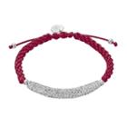 Texas A & M Aggies Crystal Sterling Silver Bar Link & Team Logo Charm Slipknot Bracelet, Women's, White