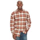 Big & Tall Croft & Barrow&reg; True Comfort Classic-fit Flannel Button-down Shirt, Men's, Size: Xl Tall, Dark Brown