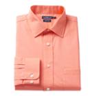 Men's Croft & Barrow&reg; Fitted Solid Easy Care Spread-collar Dress Shirt, Size: 17.5-32/33, Lt Orange