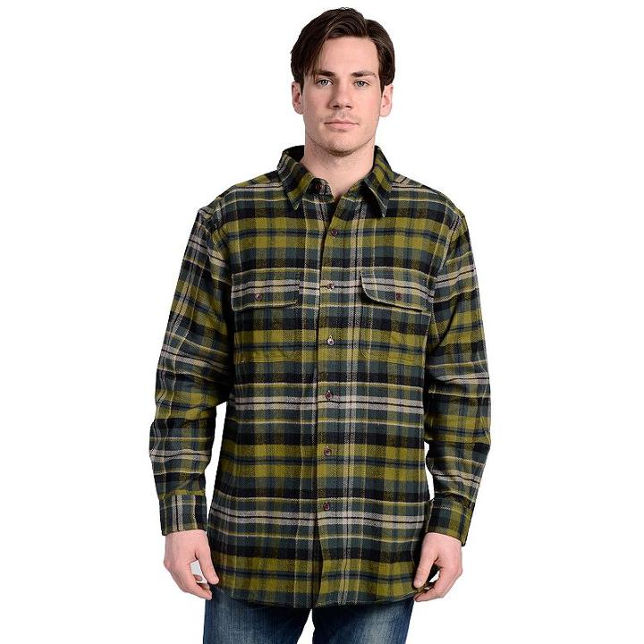 Men's Stanley Plaid Sherpa-lined Flannel Shirt Jacket, Size: Large, Green