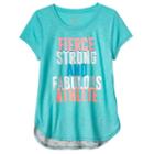 Girls 7-16 So&reg; Blocked Droptail Dolman Tee, Size: 7-8, Turquoise/blue (turq/aqua)