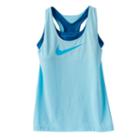 Girls 7-16 Nike Swoosh Built-in Sports Bra Racerback Tank Top, Size: Large, Blue Other