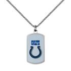 Men's Stainless Steel Indianapolis Colts Dog Tag Necklace, Size: 22, Silver