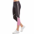 Women's Jockey Sport Color Bolt Capri Leggings, Size: Small, Med Pink