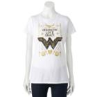 Juniors' Dc Comics Wonder Woman Strength Graphic Tee, Girl's, Size: Xs, White