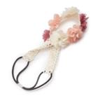 Girls 4-16 Flower Crochet Headwrap, Dark Pink