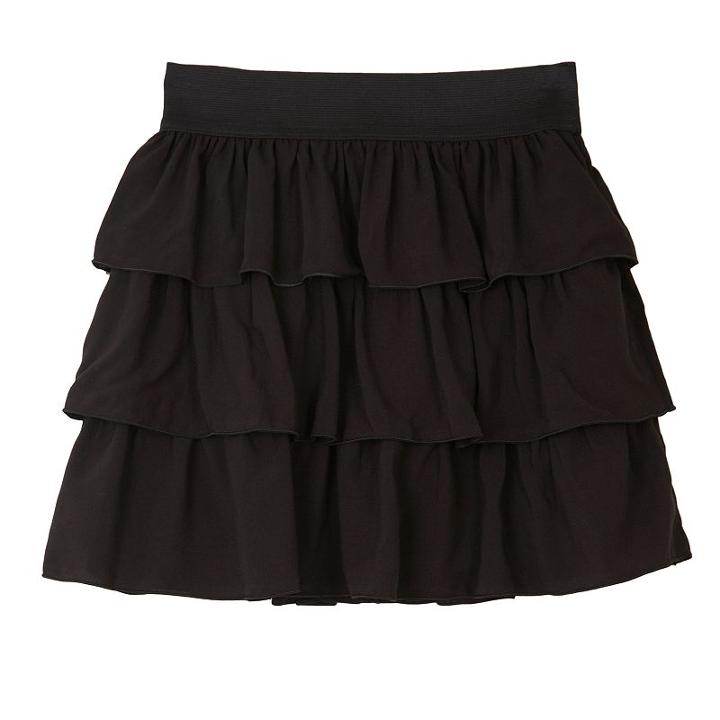 Girls 7-16 Iz Amy Byer Tiered Skirt, Girl's, Size: Small, Black