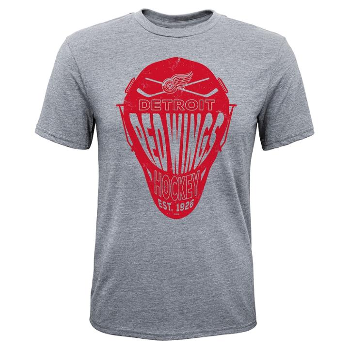 Boys 8-20 Detroit Red Wings Helmet Goals Tee, Size: M 10-12, Grey