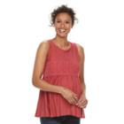 Maternity A:glow Crochet-trim Tank, Women's, Size: Xs-mat, Med Red