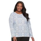 Plus Size Croft & Barrow&reg; Crewneck Tee, Women's, Size: 1xl, White