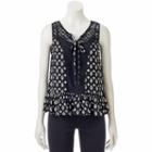 Juniors' Lily Rose Print Peplum Hem Tank, Teens, Size: Xs, White Oth