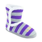 Women's Lsu Tigers Striped Boot Slippers, Size: Large, Team