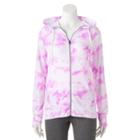 Juniors' So&reg; Colorblock Zip Up Hoodie, Girl's, Size: Medium, Med Purple