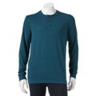 Men's Croft & Barrow&reg; Classic-fit Easy-care Henley, Size: Xxl, Dark Blue
