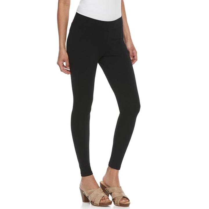 Petite Sonoma Goods For Life™ Jersey Leggings, Women's, Size: M Petite, Black