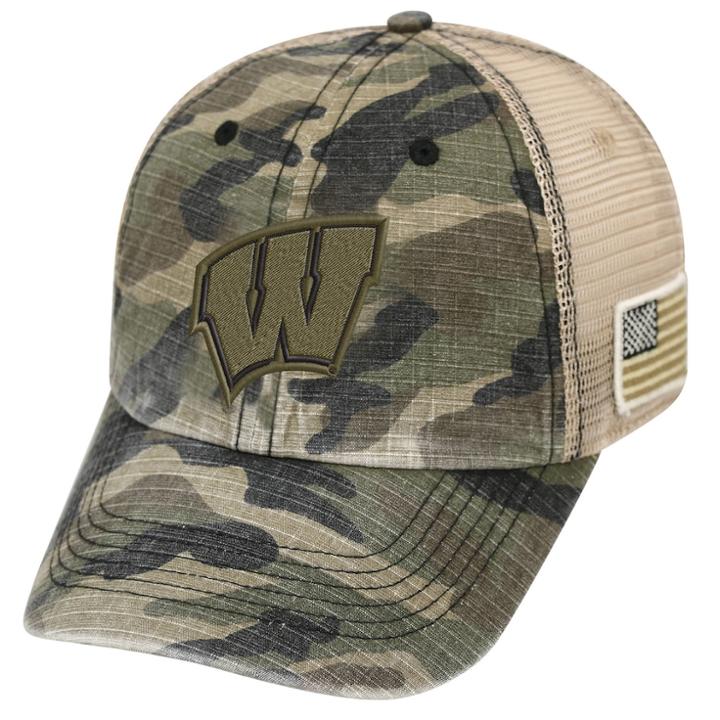Adult Top Of The World Wisconsin Badgers Declare One-fit Cap, Men's, Green Oth