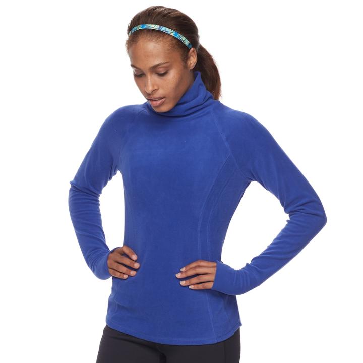 Women's Tek Gear Microfleece Turtleneck, Size: Small, Med Blue