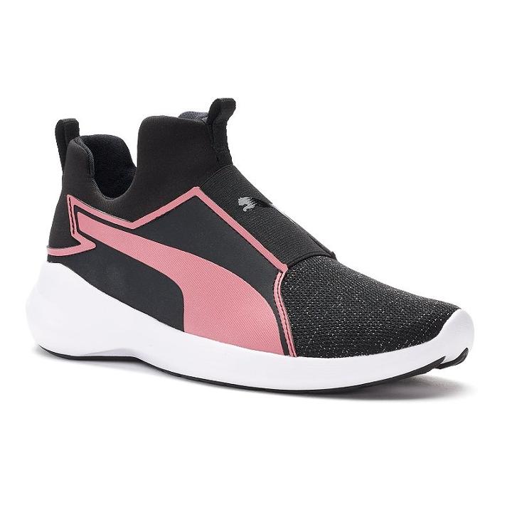 Puma Rebel Mid Kids Training Shoes, Size: 6, Black
