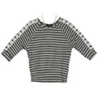 Girls 7-16 Iz Amy Byer Lattice 3/4-sleeve Top With Necklace, Size: Large, Dark Grey
