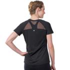 Women's Soybu Endurance Peek-a-boo Racerback Short Sleeve Tee, Size: Small, Black