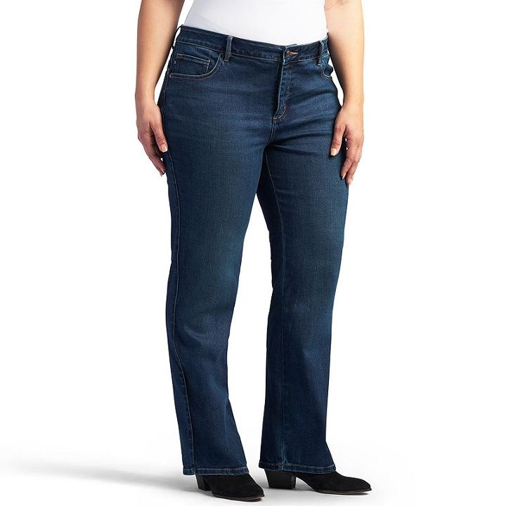 Plus Size Lee Emma Easy-fit Bootcut Jeans, Women's, Size: 25 - Regular, Blue, Comfort Wear