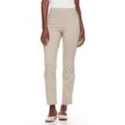 Petite Dana Buchman Slimming Solution Classic Fit Dress Pants, Women's, Size: M Petite, Lt Beige